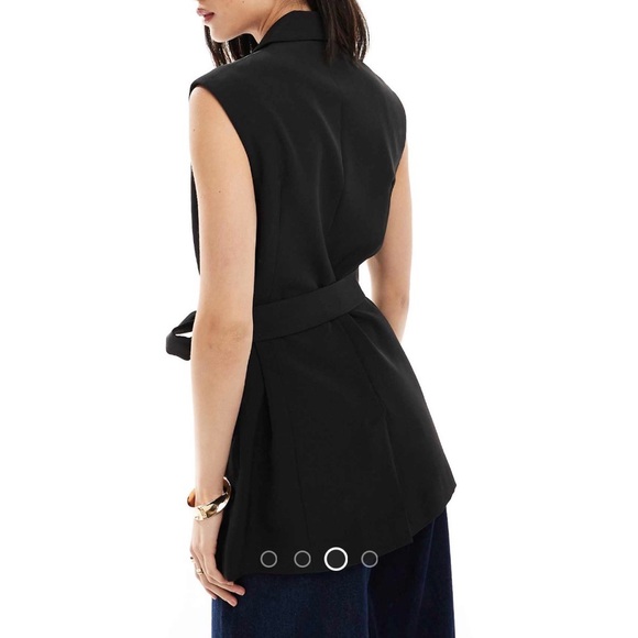 ASOS Black Sleeveless Blazer - Picture 2 of 14